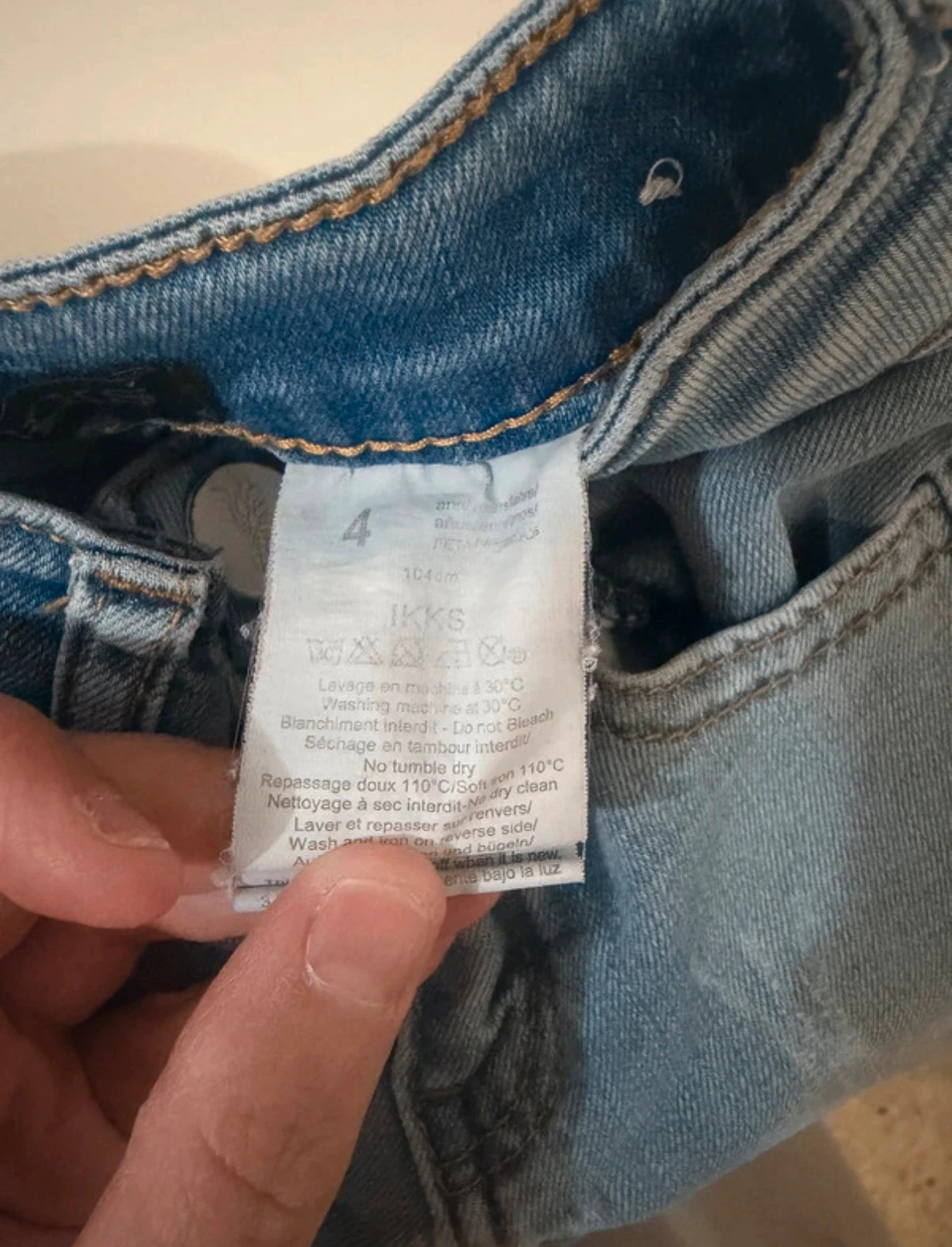 Jeans skinny IKKS claro lavado - Tamanho 4 anos (104 cm) – photo 8